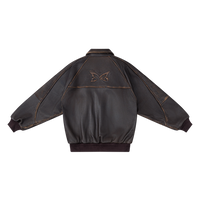 Aged Leather Jacket (Brown)