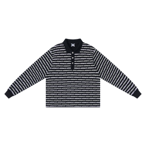 Logo Stripe Rugby (Black)