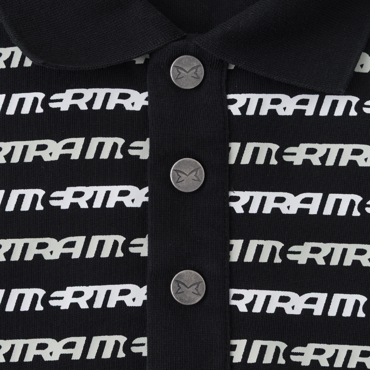 Logo Stripe Rugby (Black)