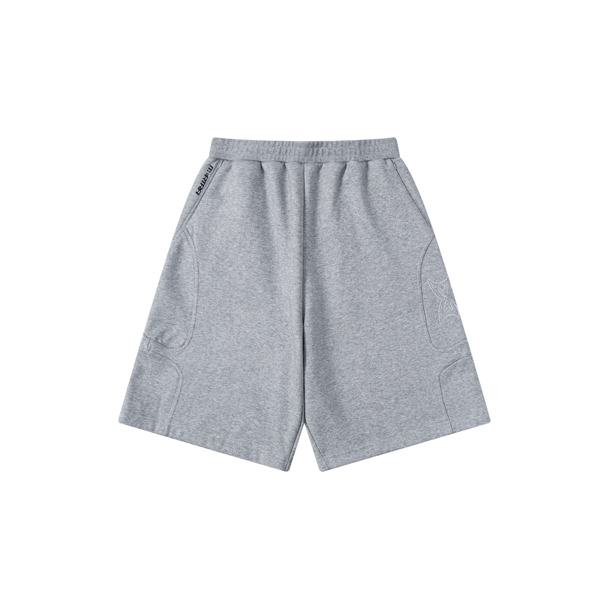 Split Panel Tracksuit Shorts (Grey)