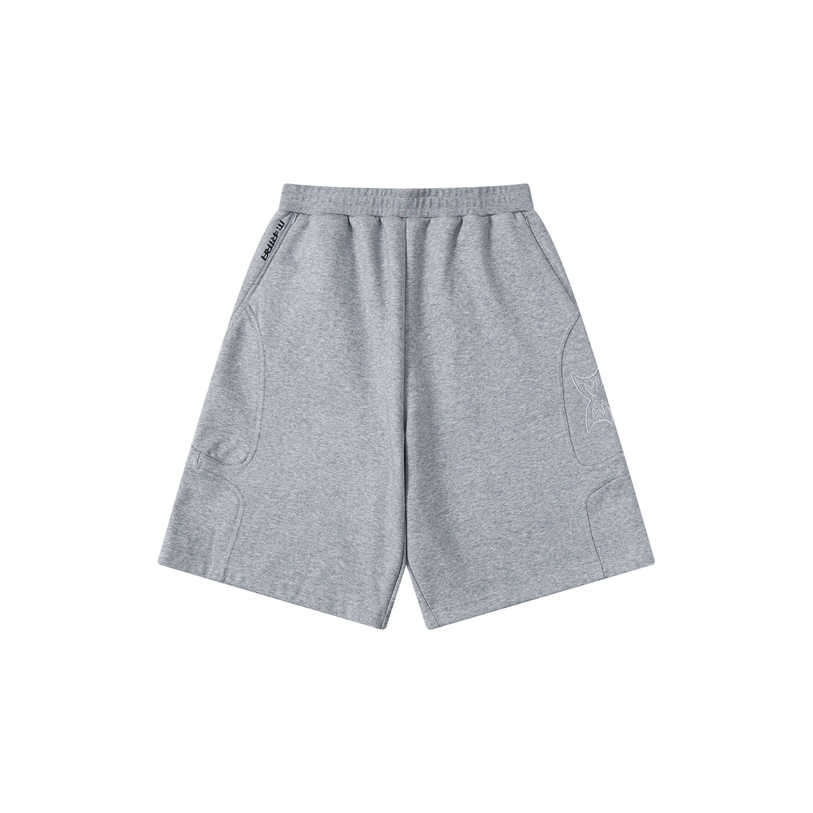 Split Panel Tracksuit Shorts (Grey)