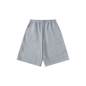 Split Panel Tracksuit Shorts (Grey)