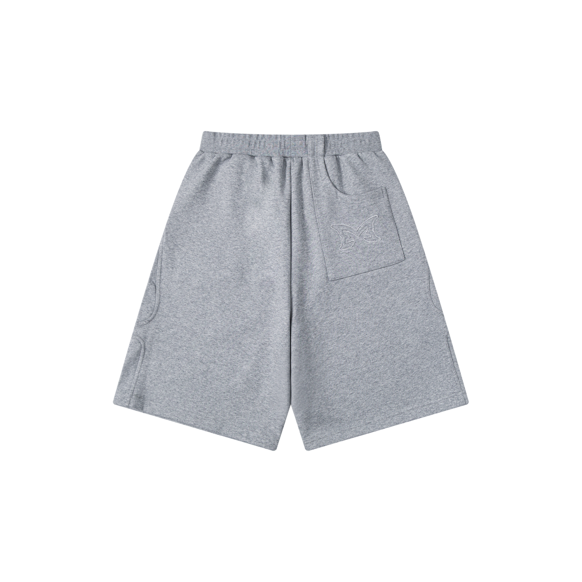 Split Panel Tracksuit Shorts (Grey)