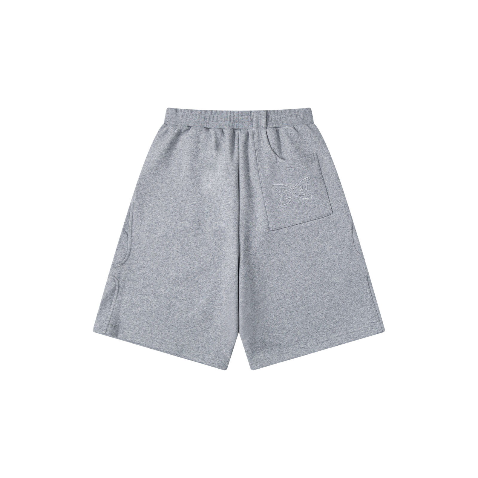 Split Panel Tracksuit Shorts (Grey)