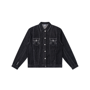 Hardline Denim Jacket (Black / White)