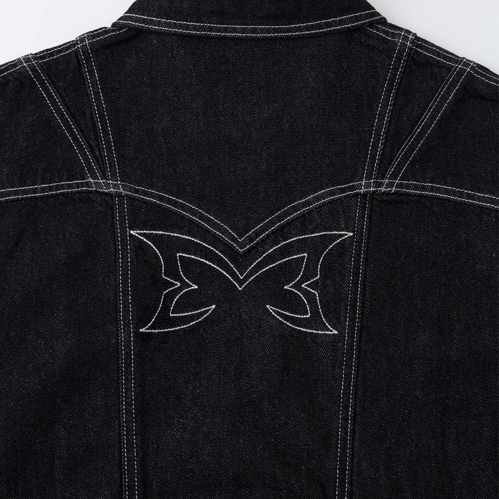Hardline Denim Jacket (Black / White)