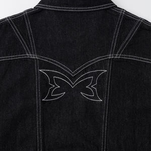 Hardline Denim Jacket (Black / White)