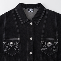 Hardline Denim Jacket (Black / White)