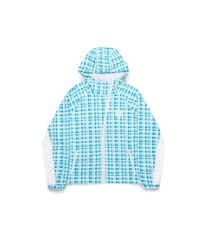 Asymmetrical Plaid Softshell (Blue)