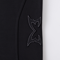 Split Panel Tracksuit Shorts (Black)