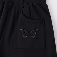 Split Panel Tracksuit Shorts (Black)