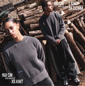 Waffle Knit (Washed Grey)