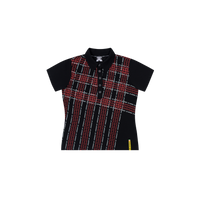 Women's Crosscut Polo (Black / Red)