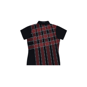 Women's Crosscut Polo (Black / Red)