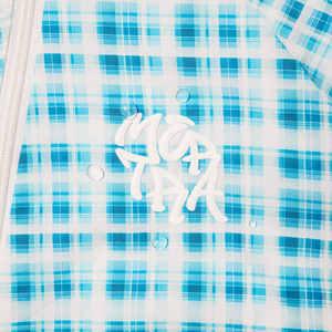 Asymmetrical Plaid Softshell (Blue)