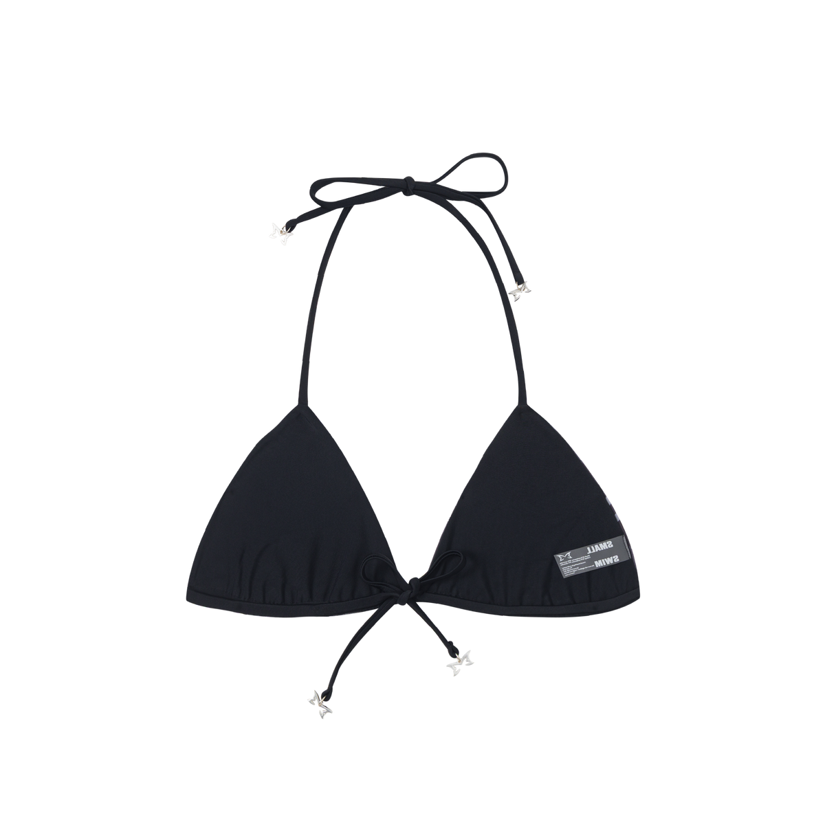 Merva Check Bikini Top (Black)