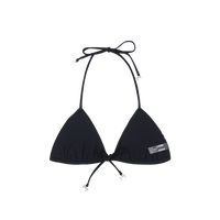 Merva Check Bikini Top (Black)