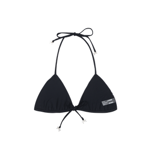 Merva Check Bikini Top (Black)