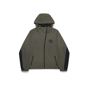 Asymmetrical Plaid Softshell (Green)