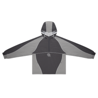 Nylon Track Jacket (Grey / Grey)